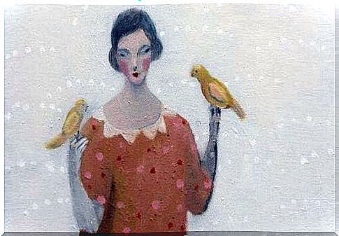 woman-with-two-birds