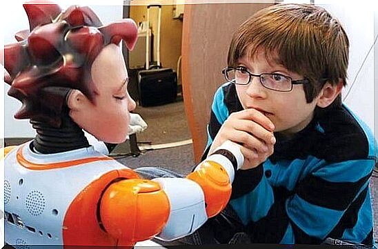 Autistic children and robots