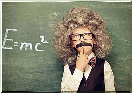 Child disguised as Einstein.