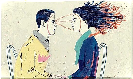 Man and woman looking at each other