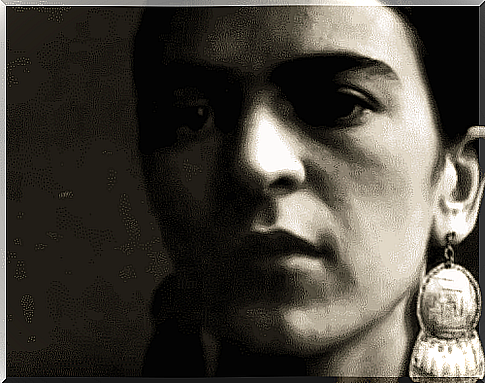 Close up of Frida Kahlo.