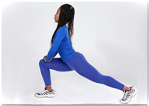 Woman doing stretching