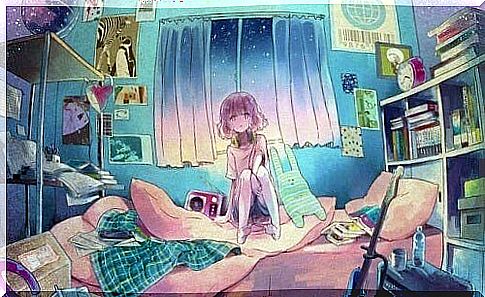 bedroom girl with poster