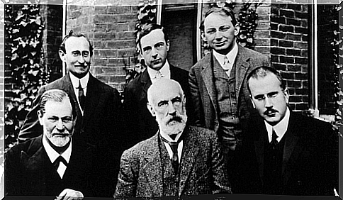 Freud and Jung with colleagues.