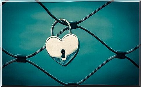 Padlock in the shape of a heart