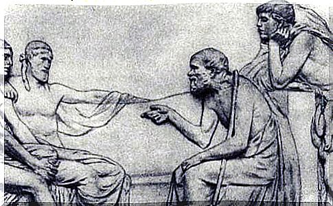 Socrates with disciples