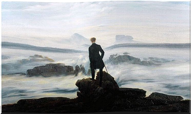 Caspar Friedrich's painting, "The wanderer on the sea of ​​fog"